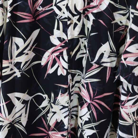 Cotton Works Mens 4X Tropical Floral Print Hawaiian Button Down Shirt - Picture 3 of 10